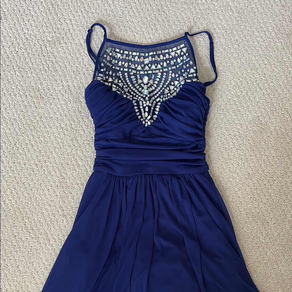 Royal Blue B DARLIN High Neck Mini Dress